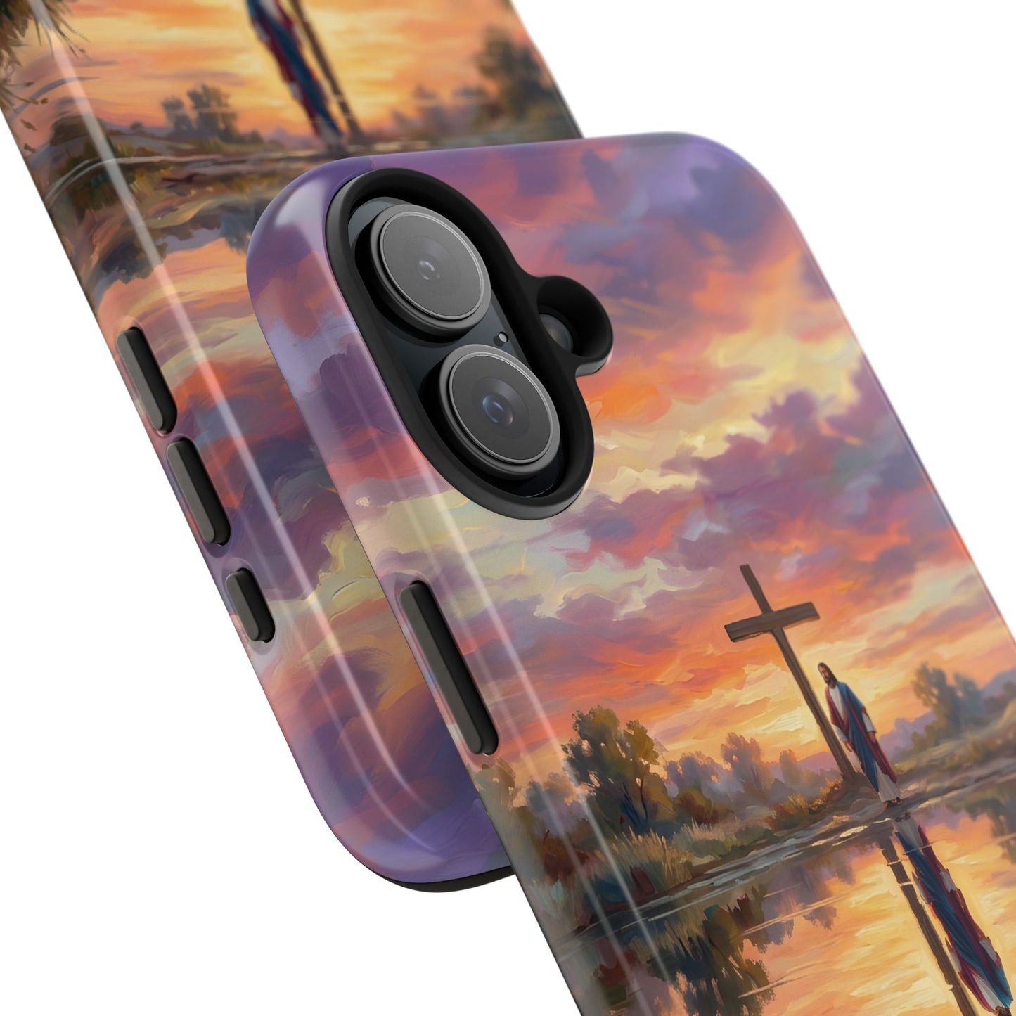 “Living Water - Cross Reflected at Dawn” - Phone Case