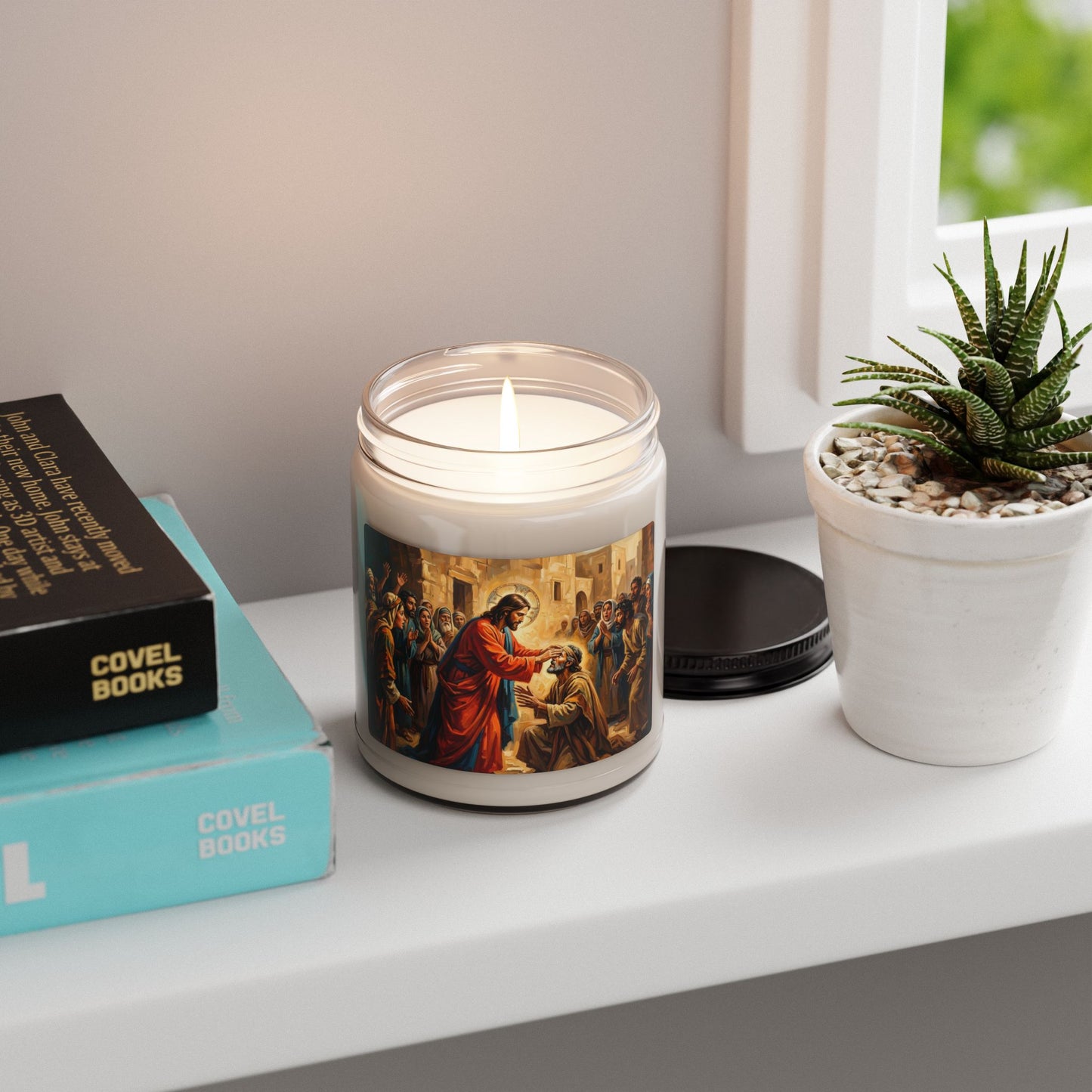 “He Opened My Eyes - Jesus Heals the Blind Man” - Scented Candle