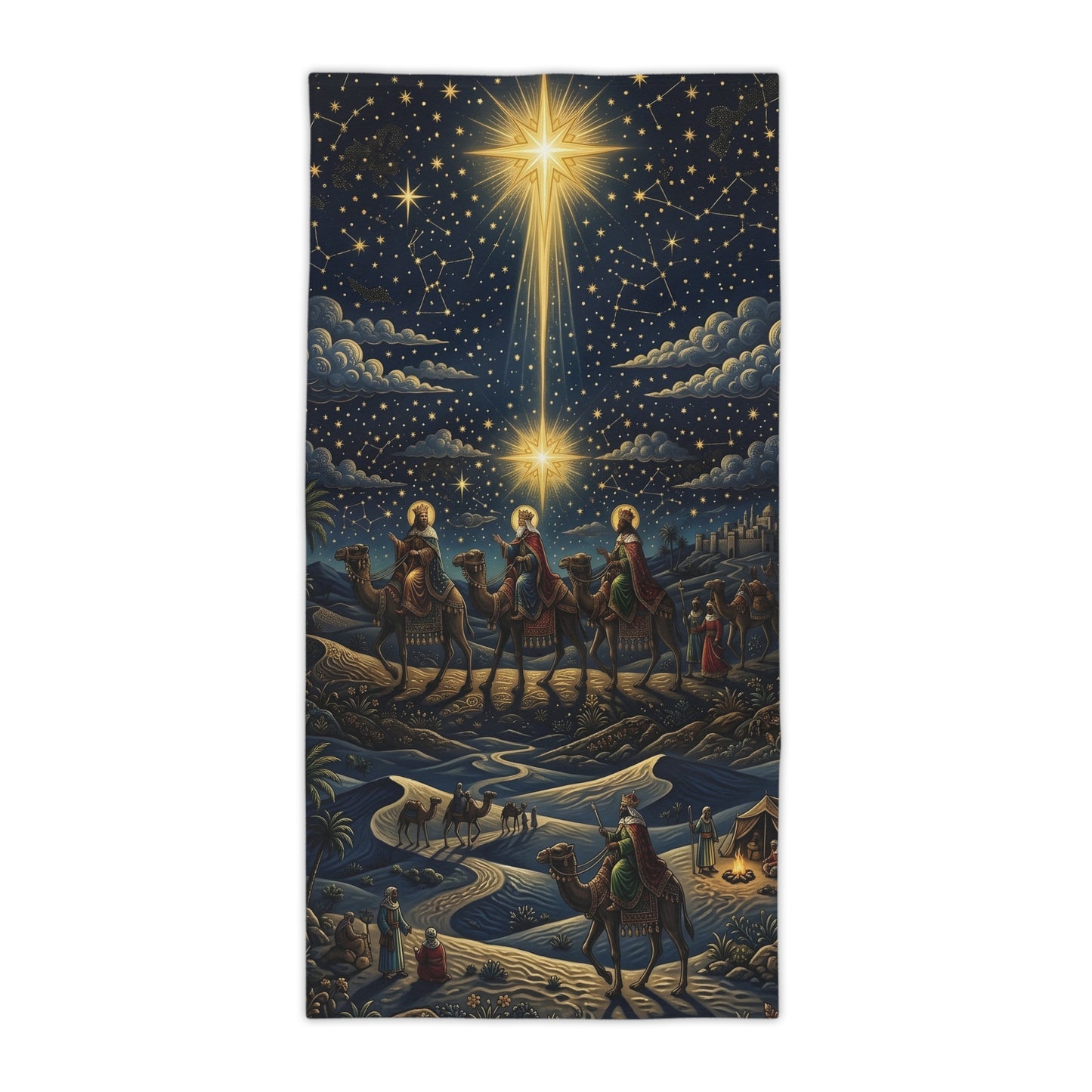 “Star of Wonder - Journey of the Magi” - Beach Towel