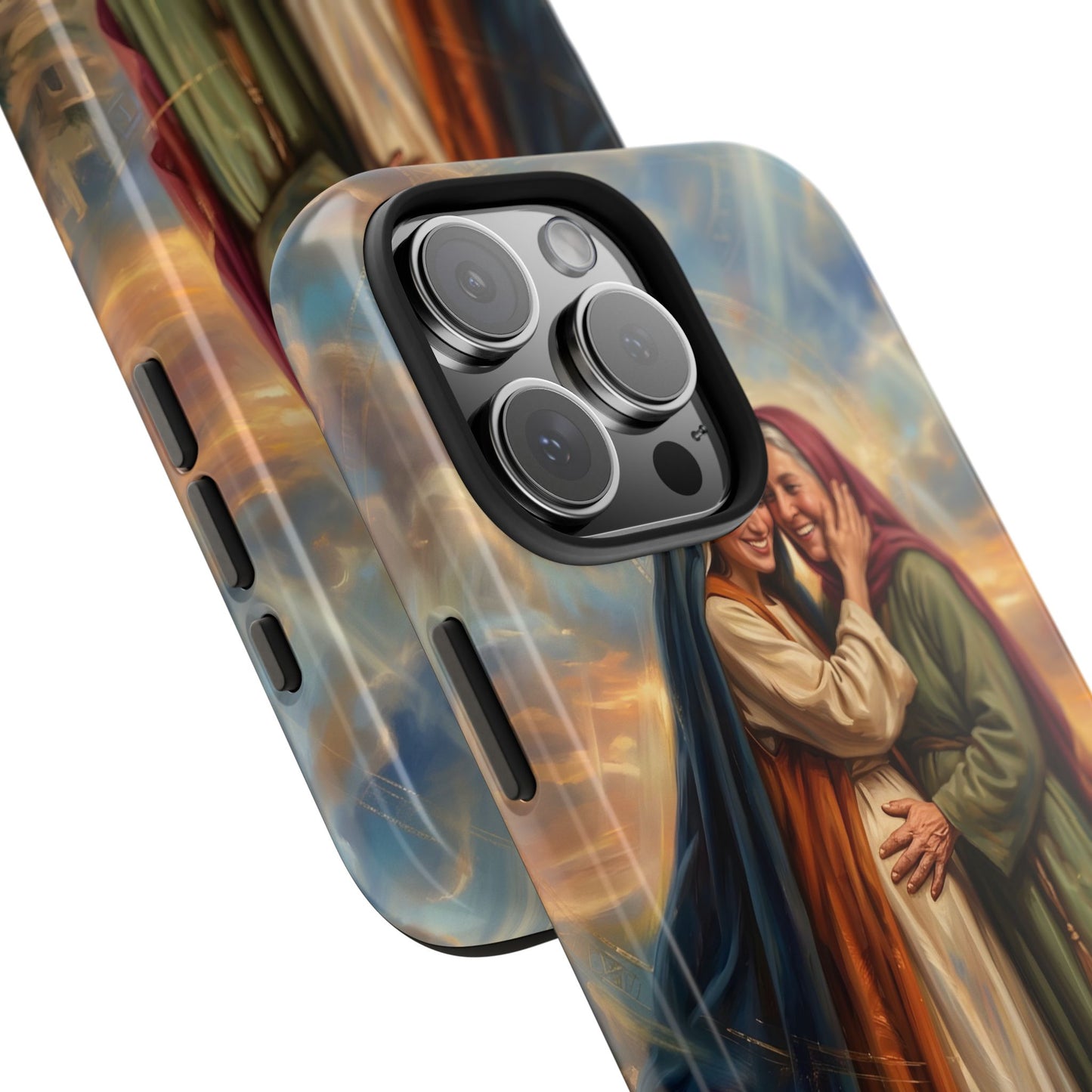 “Blessed Among Women - Mary and Elizabeth Embrace” - Phone Case