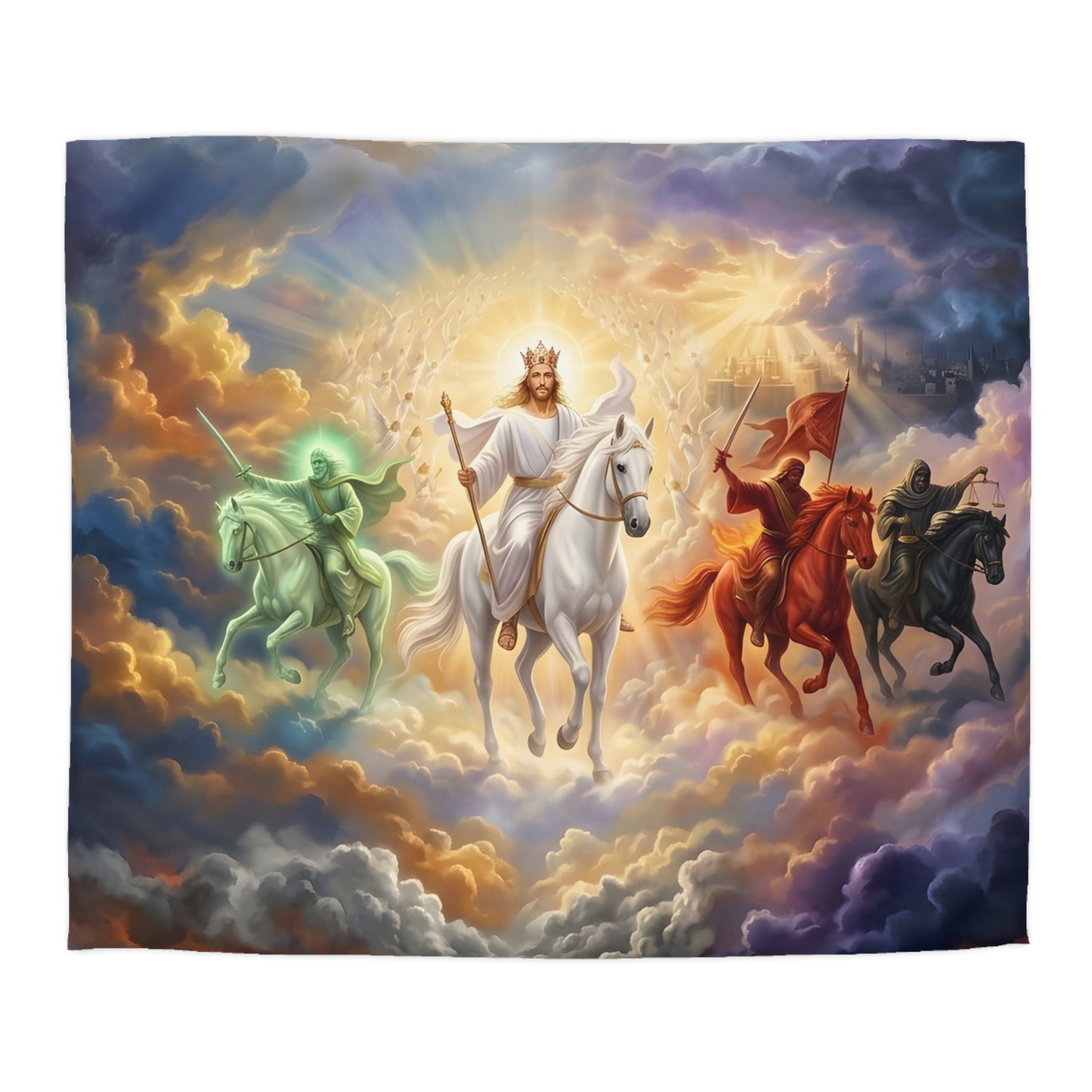“Behold, A Pale Horse - The Four Horsemen” - Duvet Cover