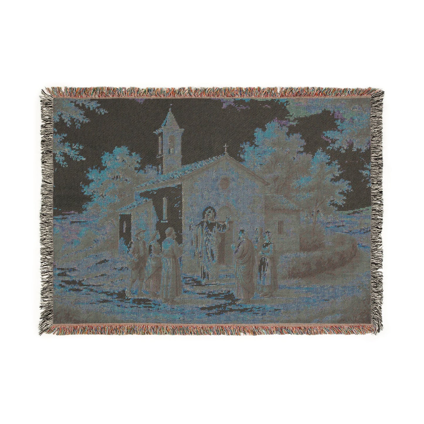 “Sanctuary in Serenity - Autumn's Golden Embrace” - Woven Blanket