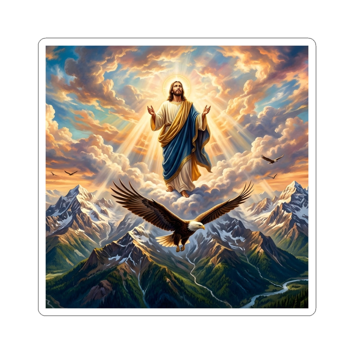 “Soaring Like Eagles - Hope in the Lord Over Mountains” - Sticker