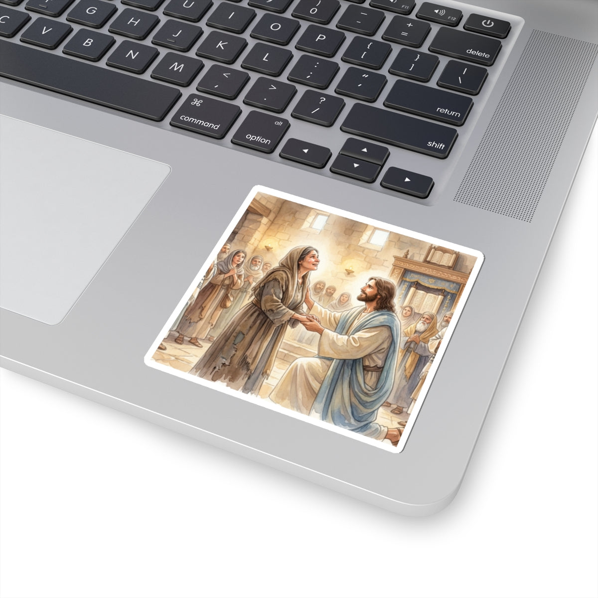 “Released - Jesus Heals the Bent Woman” - Sticker