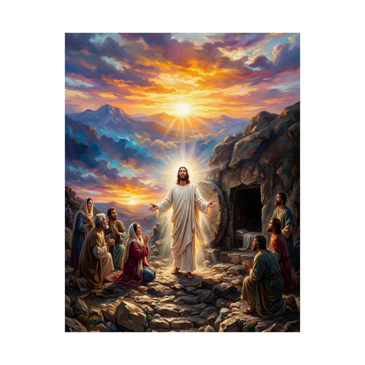 “He Is Risen - The Empty Tomb at Dawn” - Poster