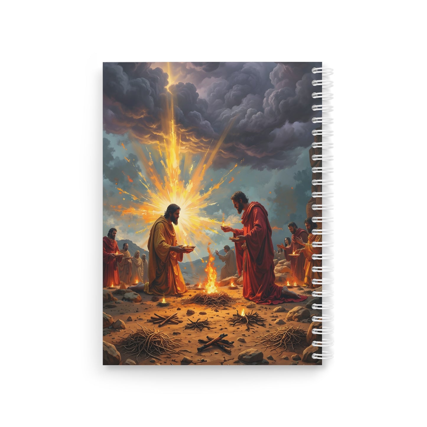 “Righteous Offering - Cain and Abel's Sacrifices” - Spiral Notebook