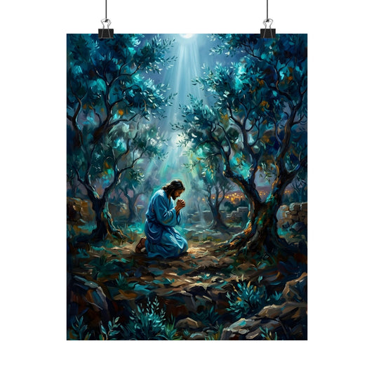 “Thy Will Be Done - Gethsemane Moonlight Prayer” - Poster