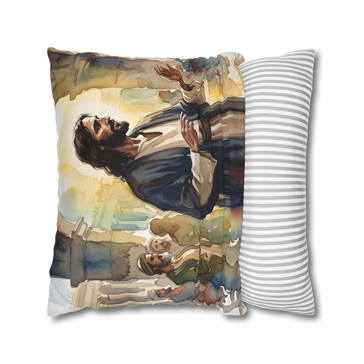 “Her Offering - The Widow's Mite at the Temple” - Pillowcase