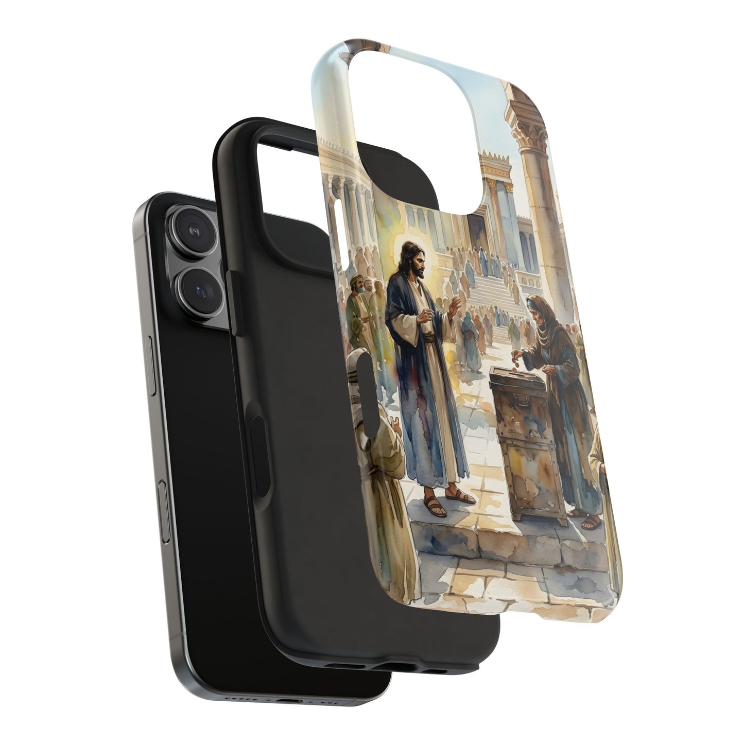 “Her Offering - The Widow's Mite at the Temple” - Phone Case