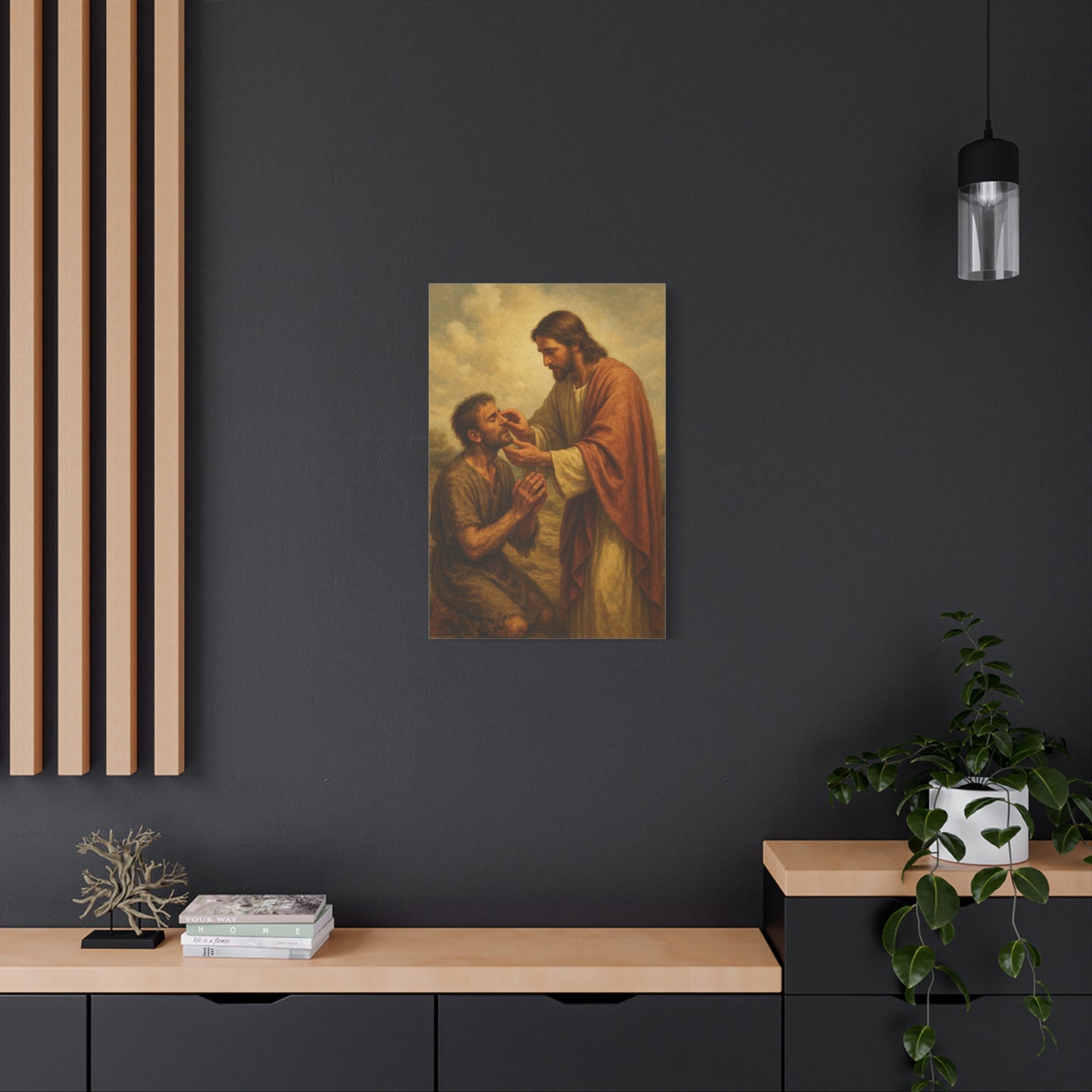 “Ephphatha – Jesus Heals a Deaf and Mute Man” - Canvas Art