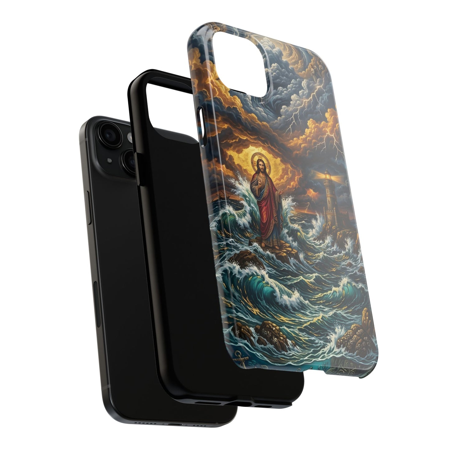 “Steadfast Hope - Lighthouse in the Storm” - Phone Case