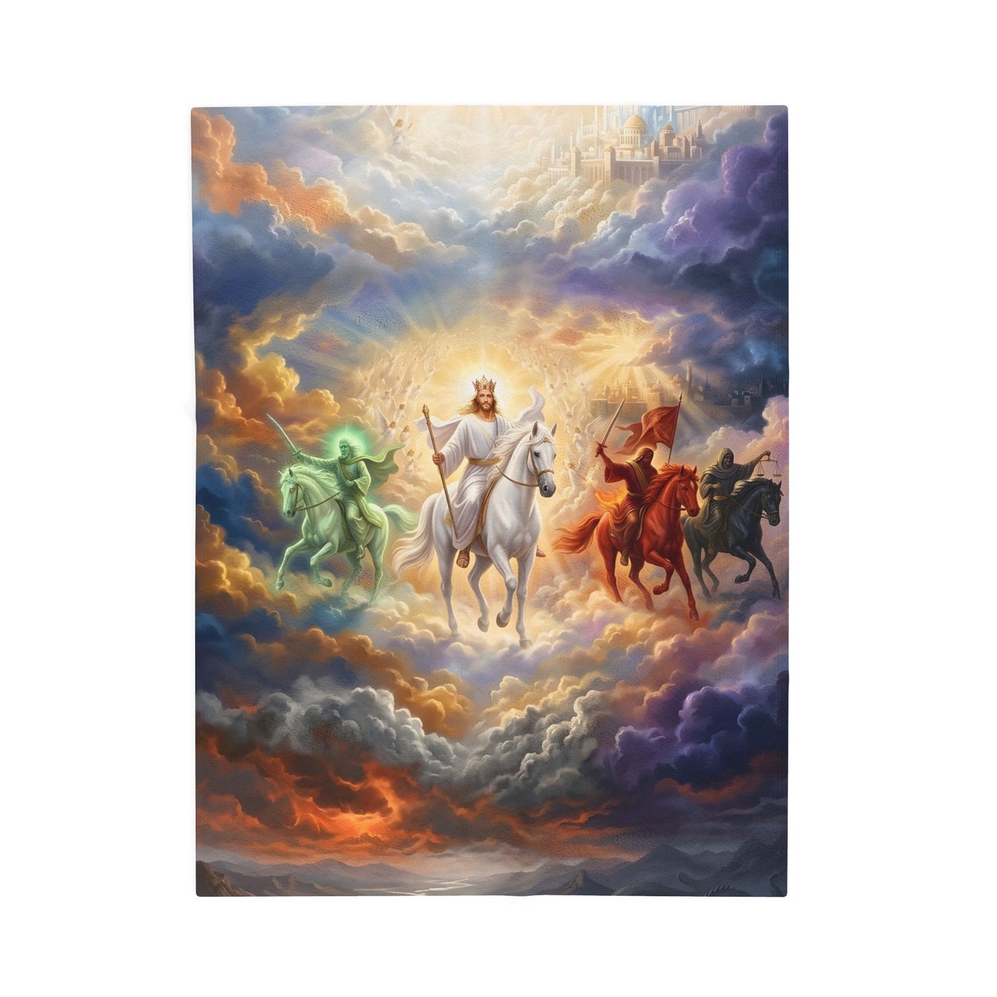 “Behold, A Pale Horse - The Four Horsemen” - Plush Blanket
