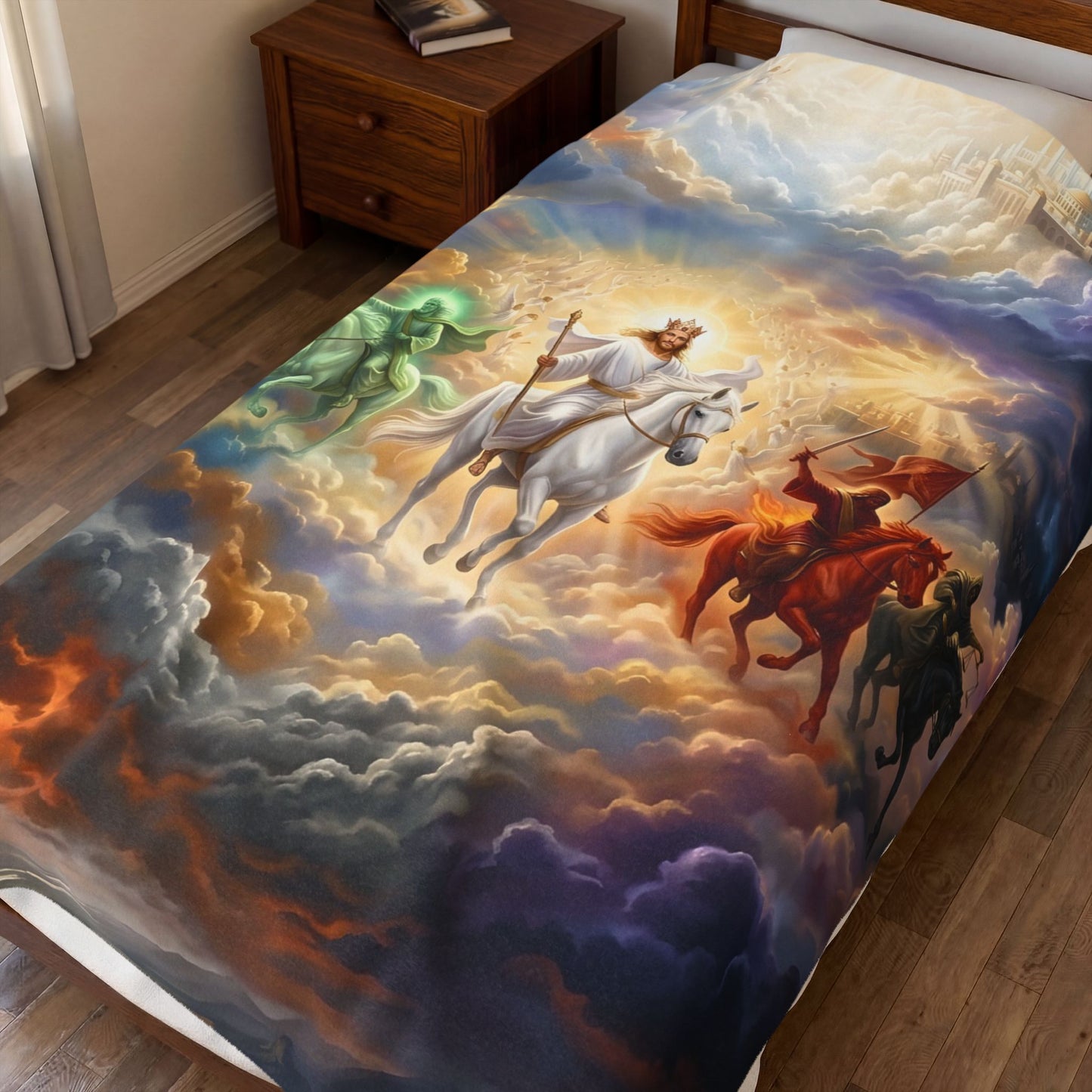 “Behold, A Pale Horse - The Four Horsemen” - Plush Blanket