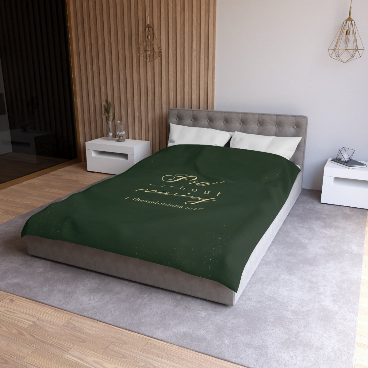 Pray Without Ceasing - 1 Thessalonians 5:17 - Duvet Cover