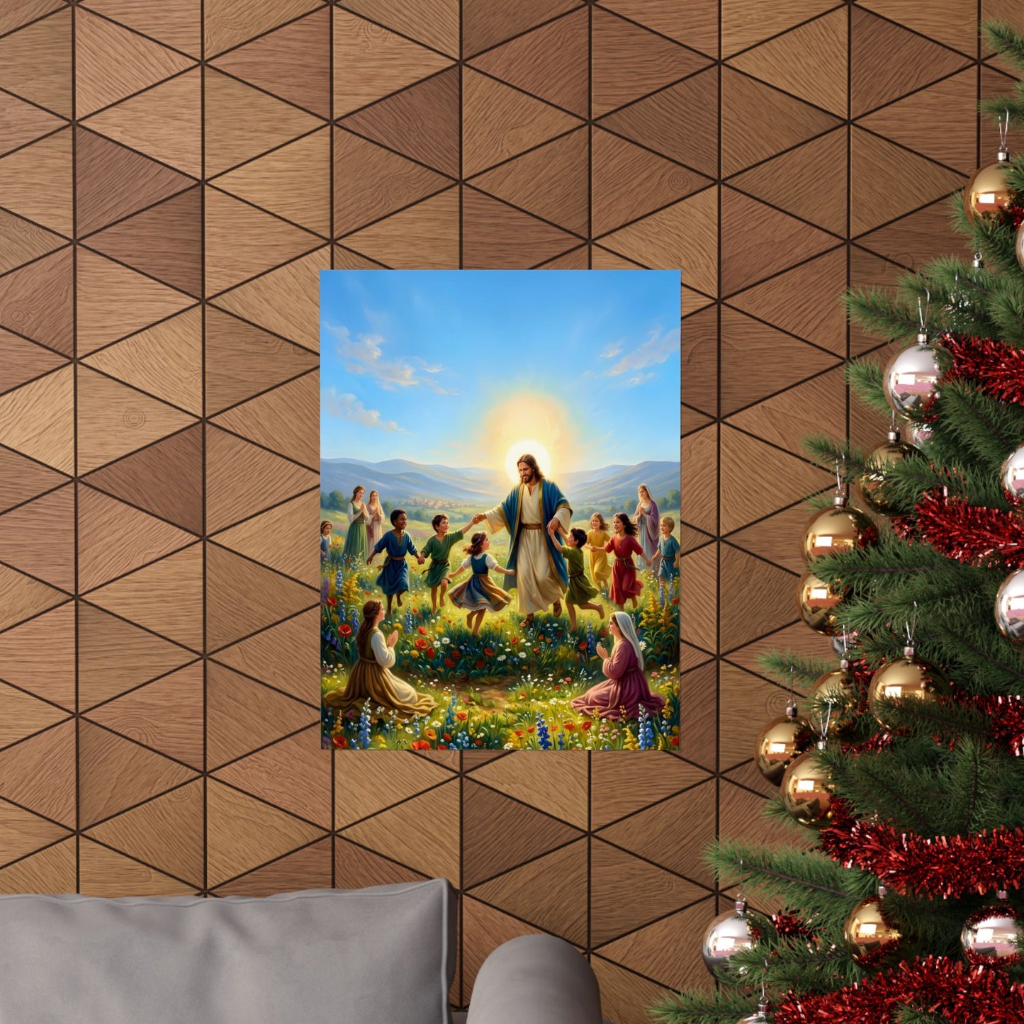 “Joy Overflowing - Children Dancing in the Meadow” - Poster