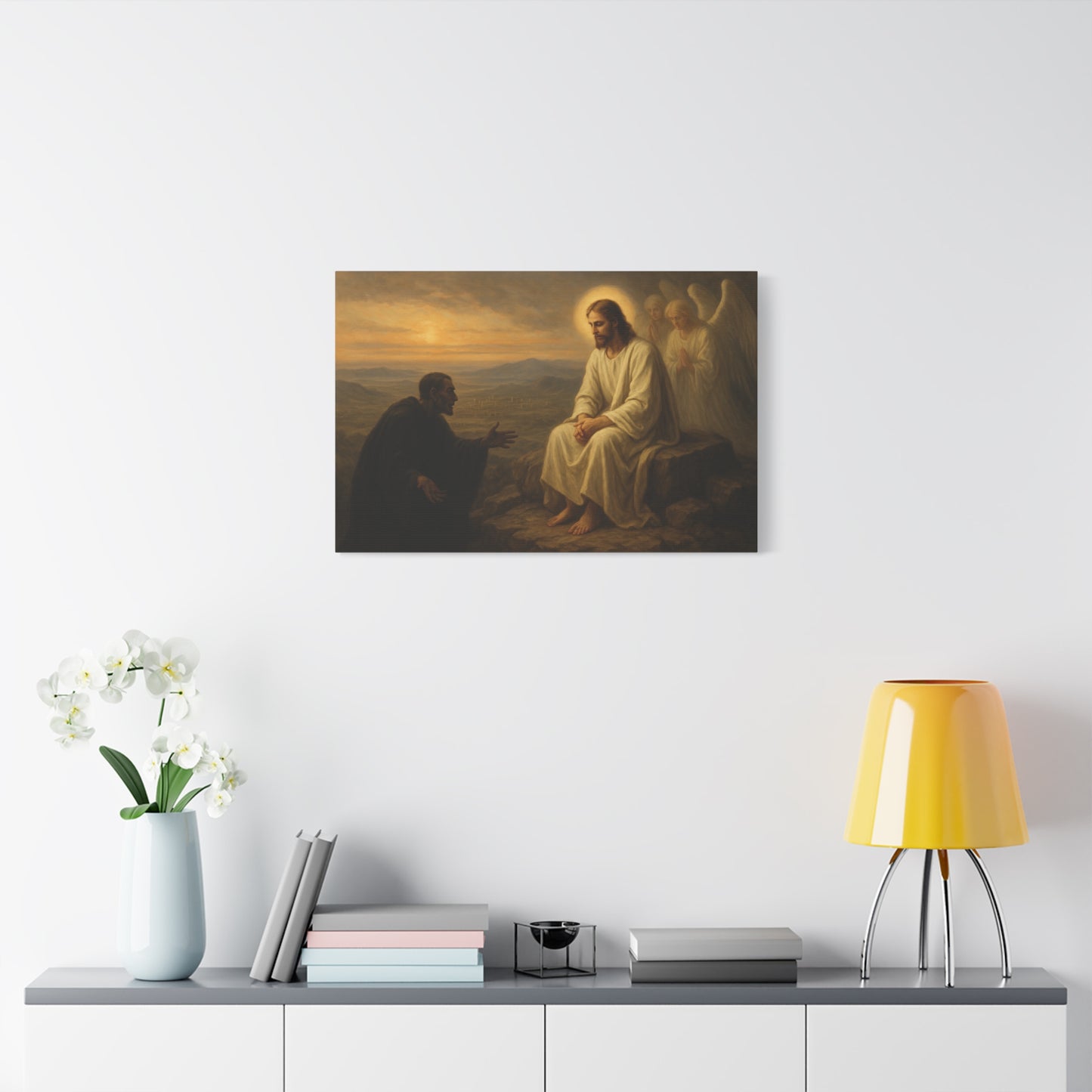 “The Temptation of Christ – Matthew 4:8–11” - Canvas Art