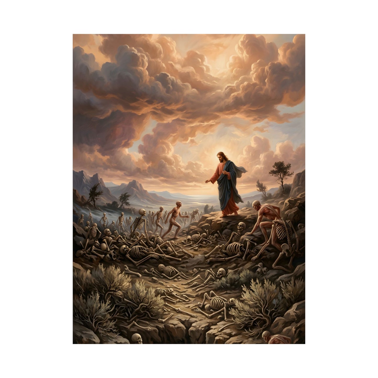 “Valley of Dry Bones - Ezekiel 37 Resurrection” - Poster