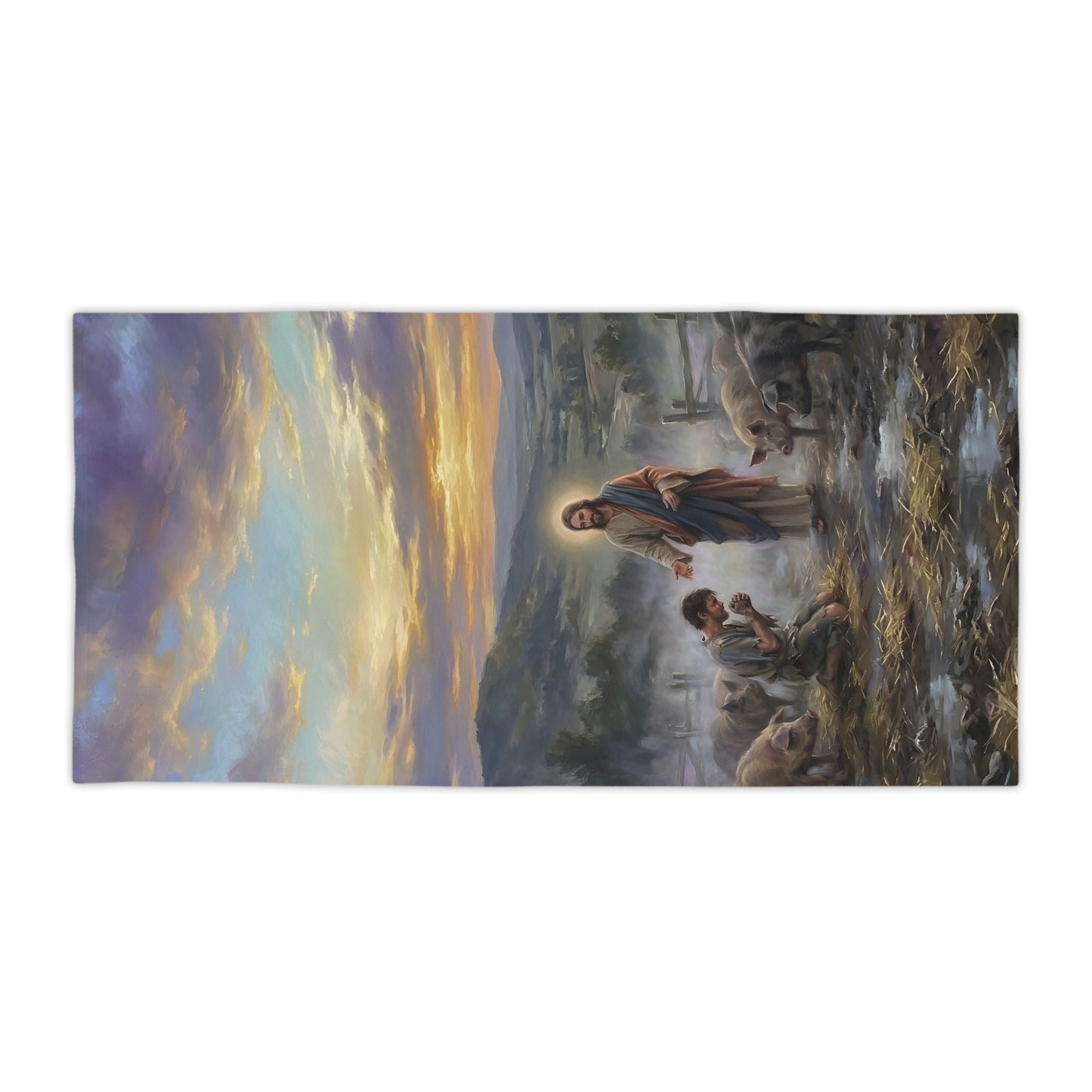 “Turning Point - The Prodigal Son's Repentance” - Beach Towel