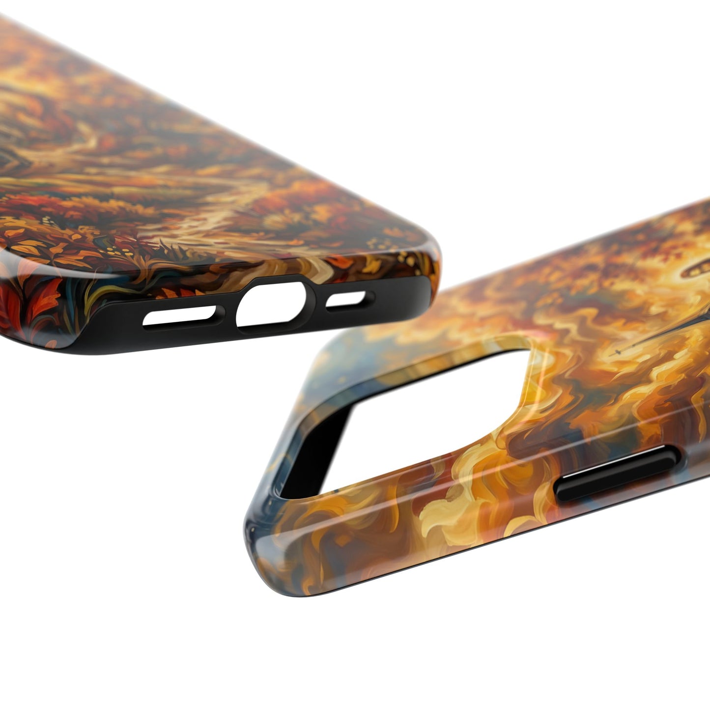 “Abide With Me - Autumn Church at Sunset” - Phone Case