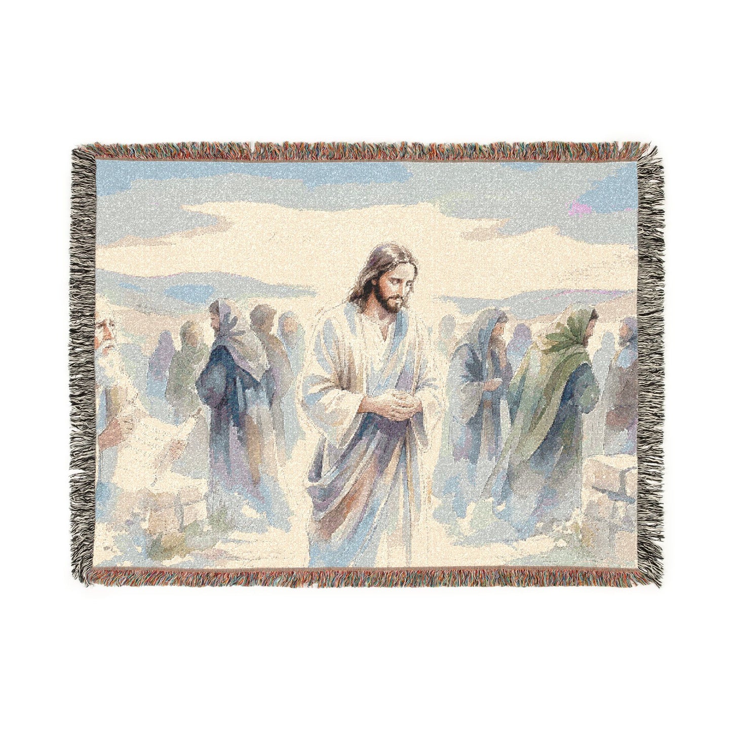 Isaiah prophesying the suffering servant - Woven Blanket