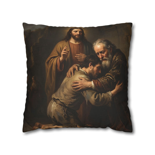 The prodigal son running toward his father - Pillowcase