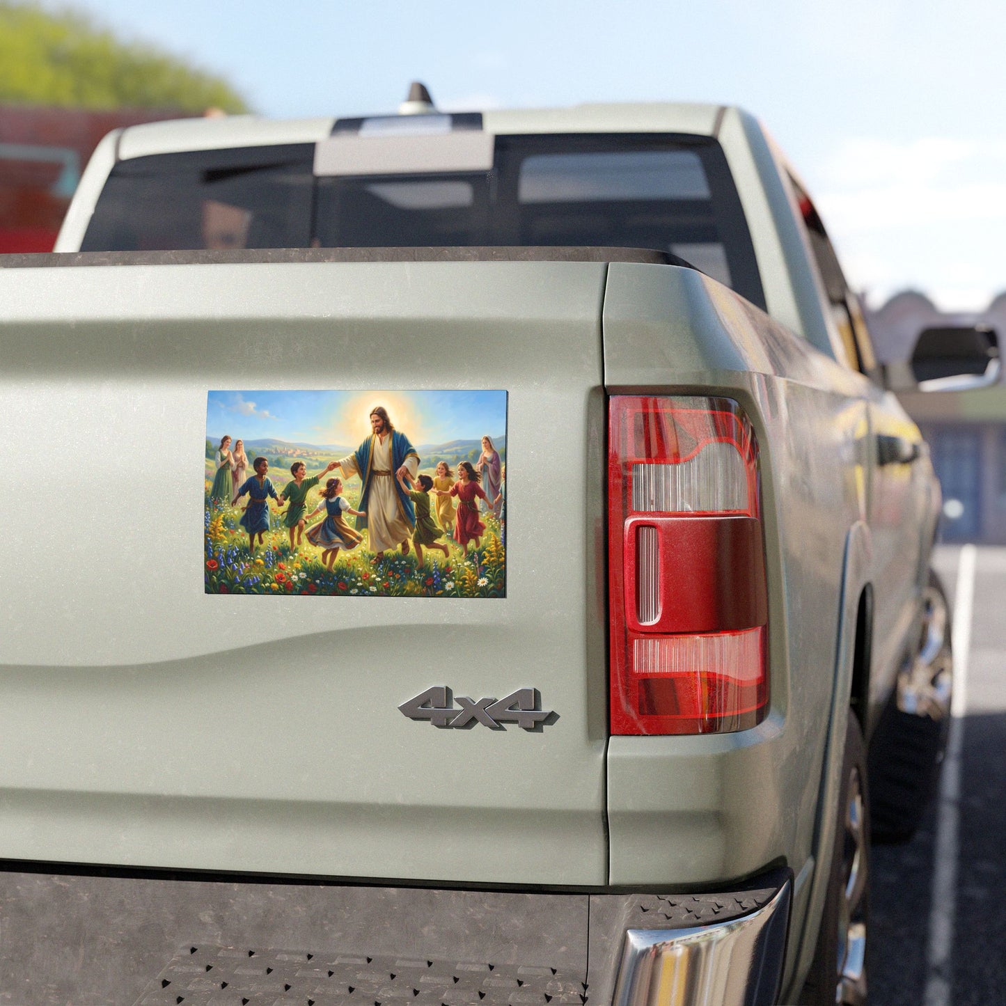 “Joy Overflowing - Children Dancing in the Meadow” - Car Magnet