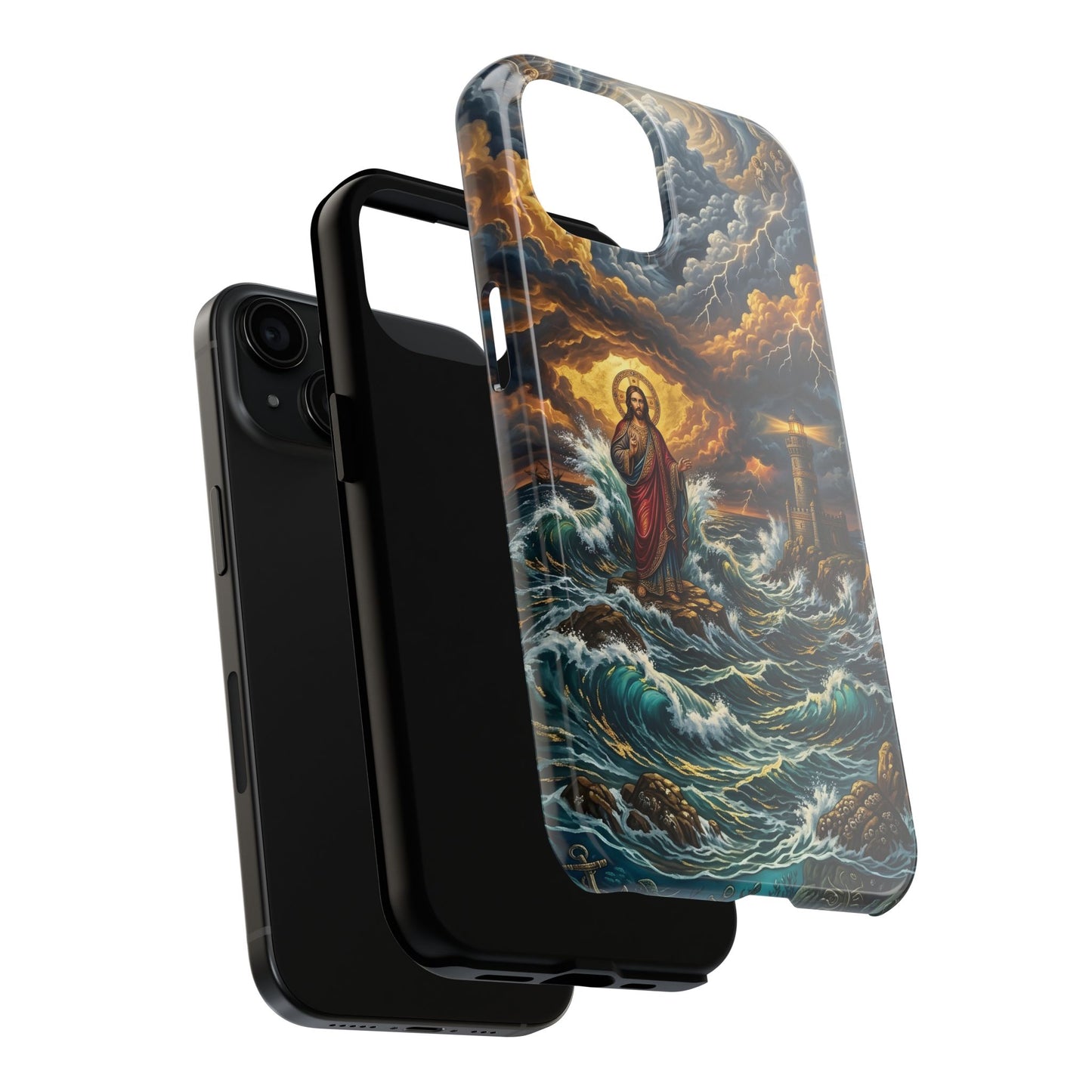 “Steadfast Hope - Lighthouse in the Storm” - Phone Case