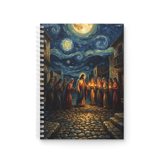 “Be Ready - Ten Virgins in Midnight Darkness” - Spiral Notebook