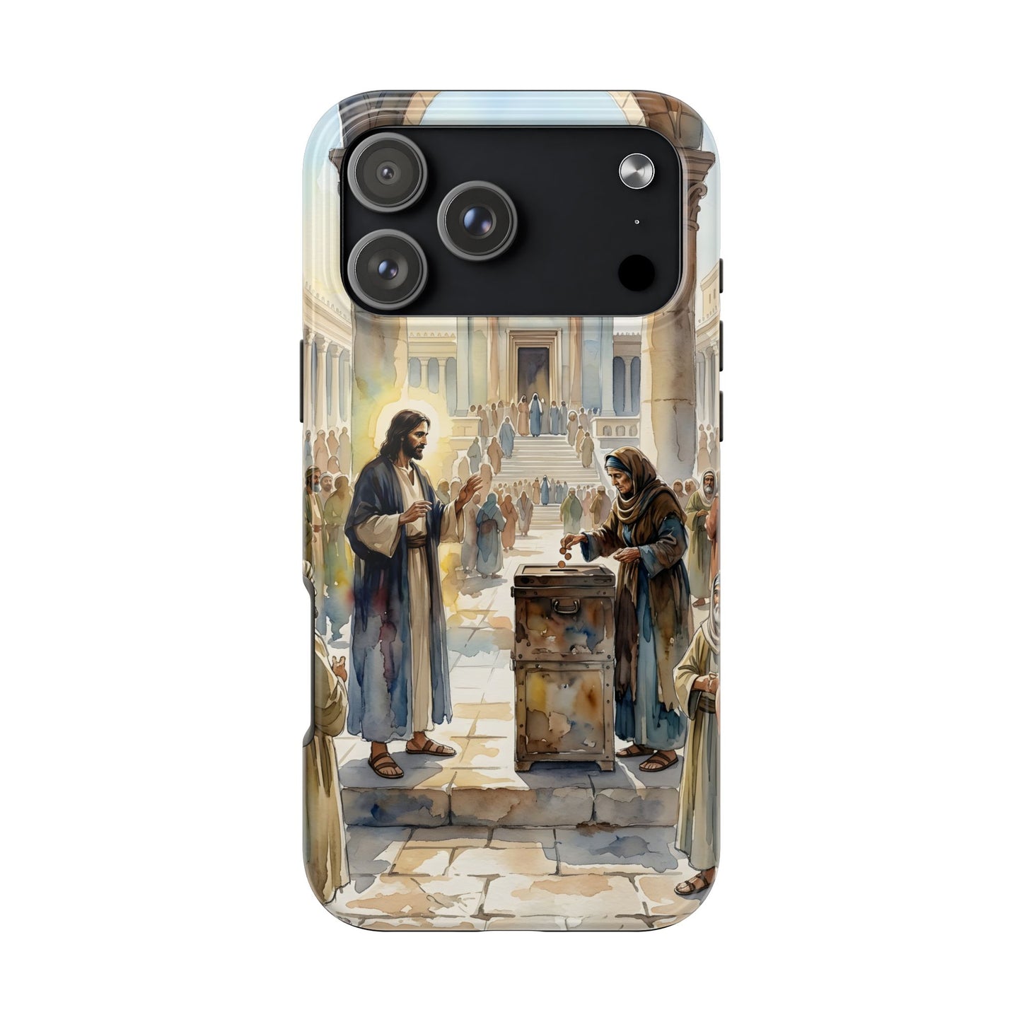 “Her Offering - The Widow's Mite at the Temple” - Phone Case