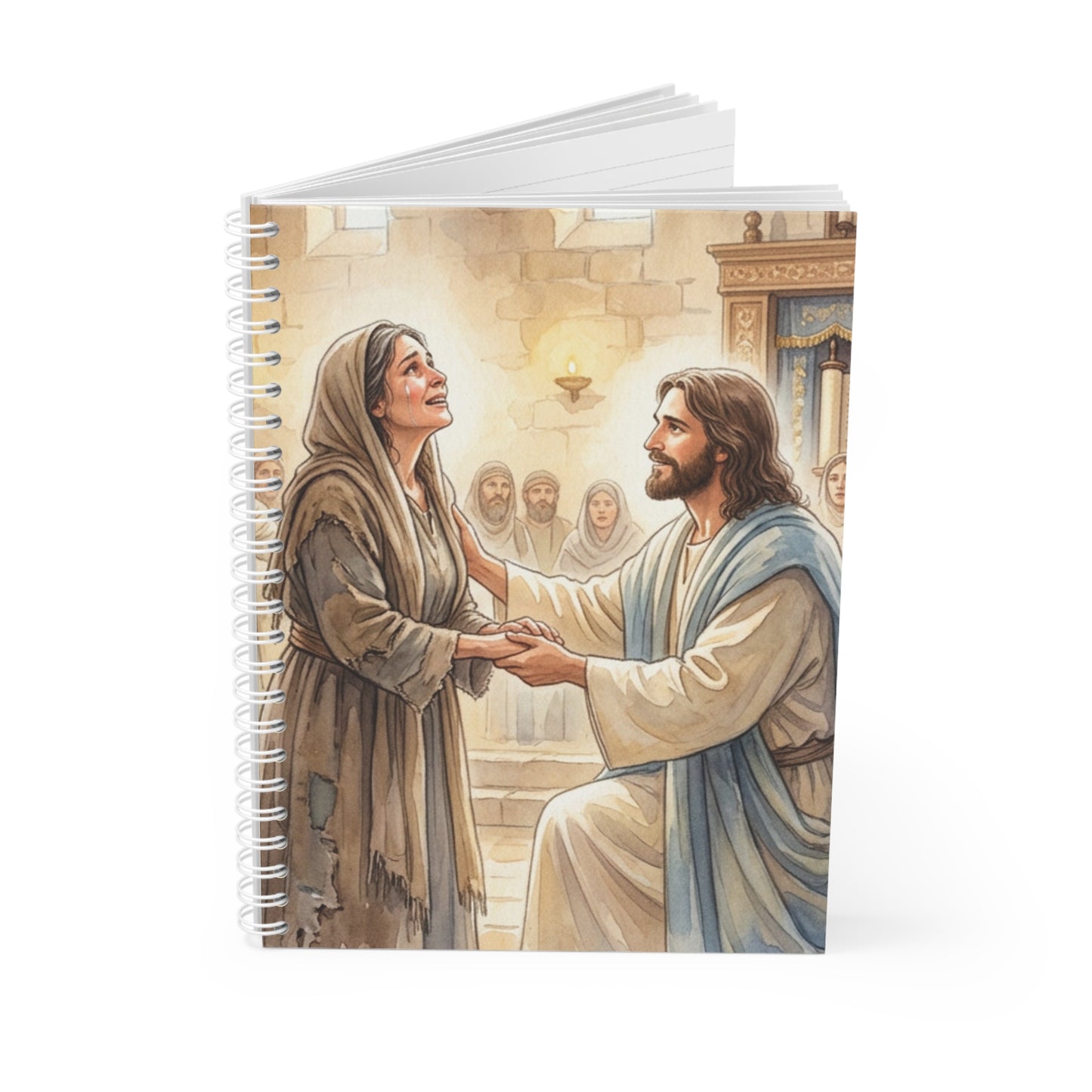“Released - Jesus Heals the Bent Woman” - Spiral Notebook