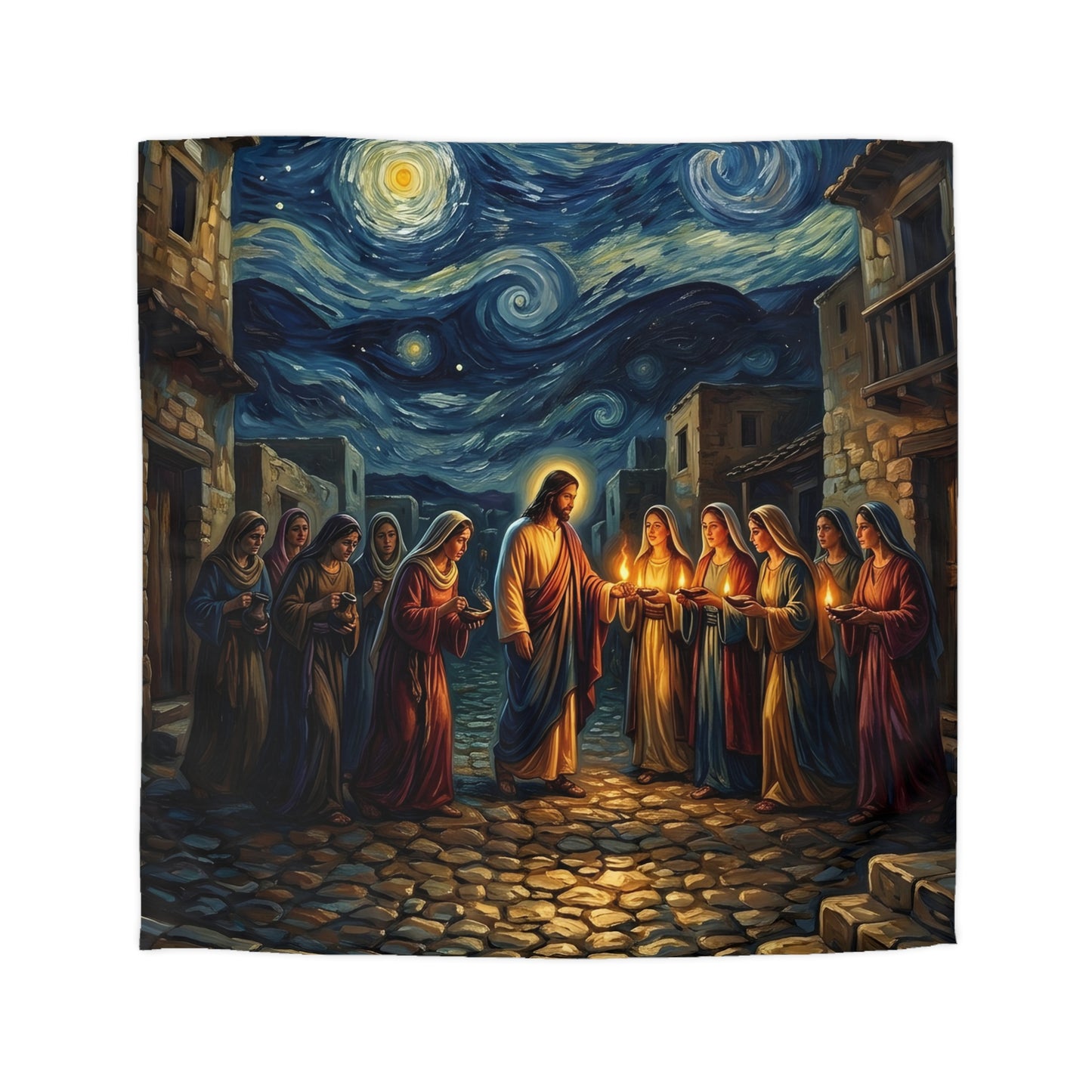 “Be Ready - Ten Virgins in Midnight Darkness” - Duvet Cover