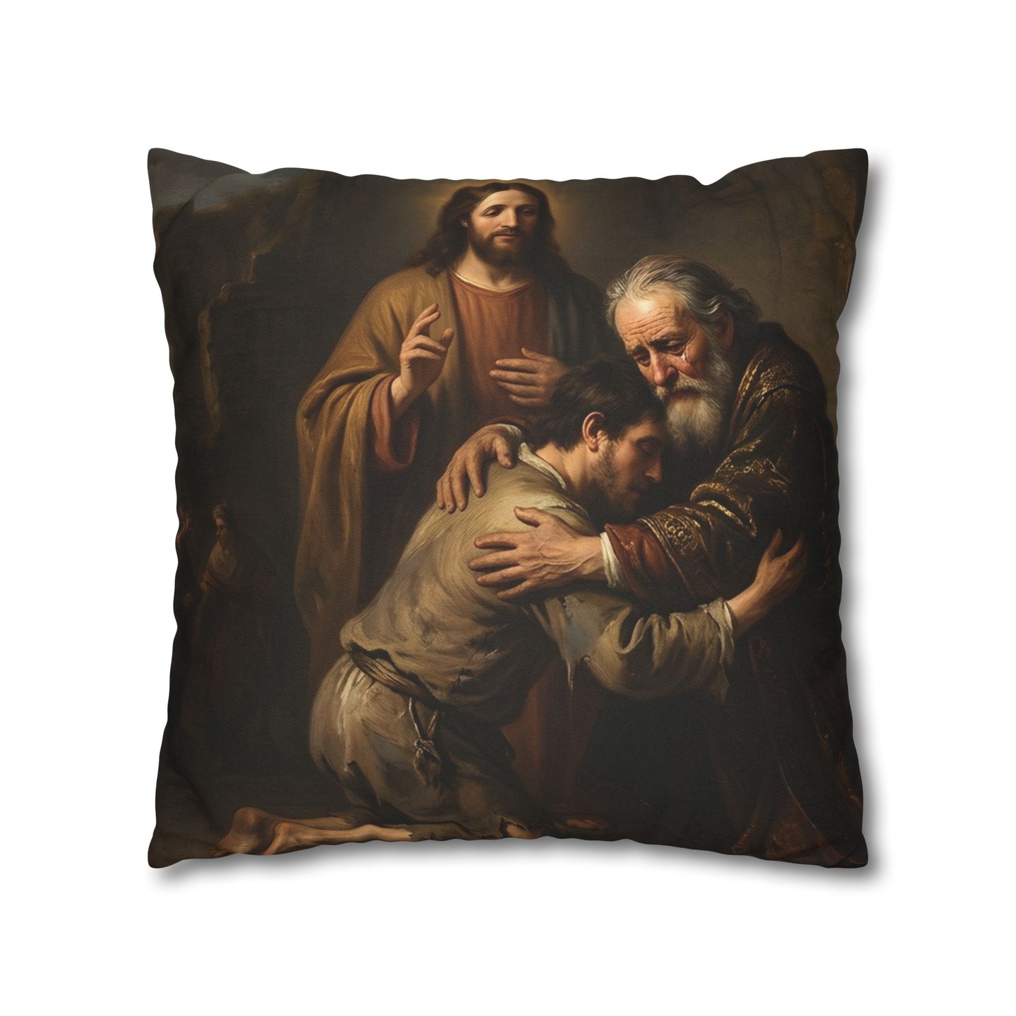 The prodigal son running toward his father - Pillowcase
