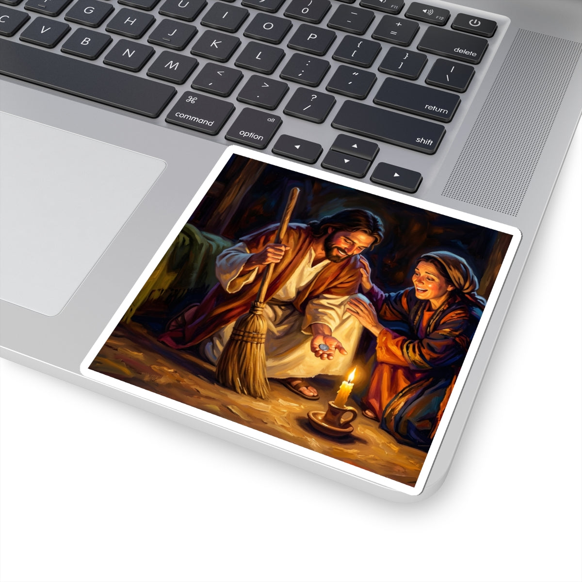 “Lost and Found - The Sweeping Woman of Luke 15” - Sticker