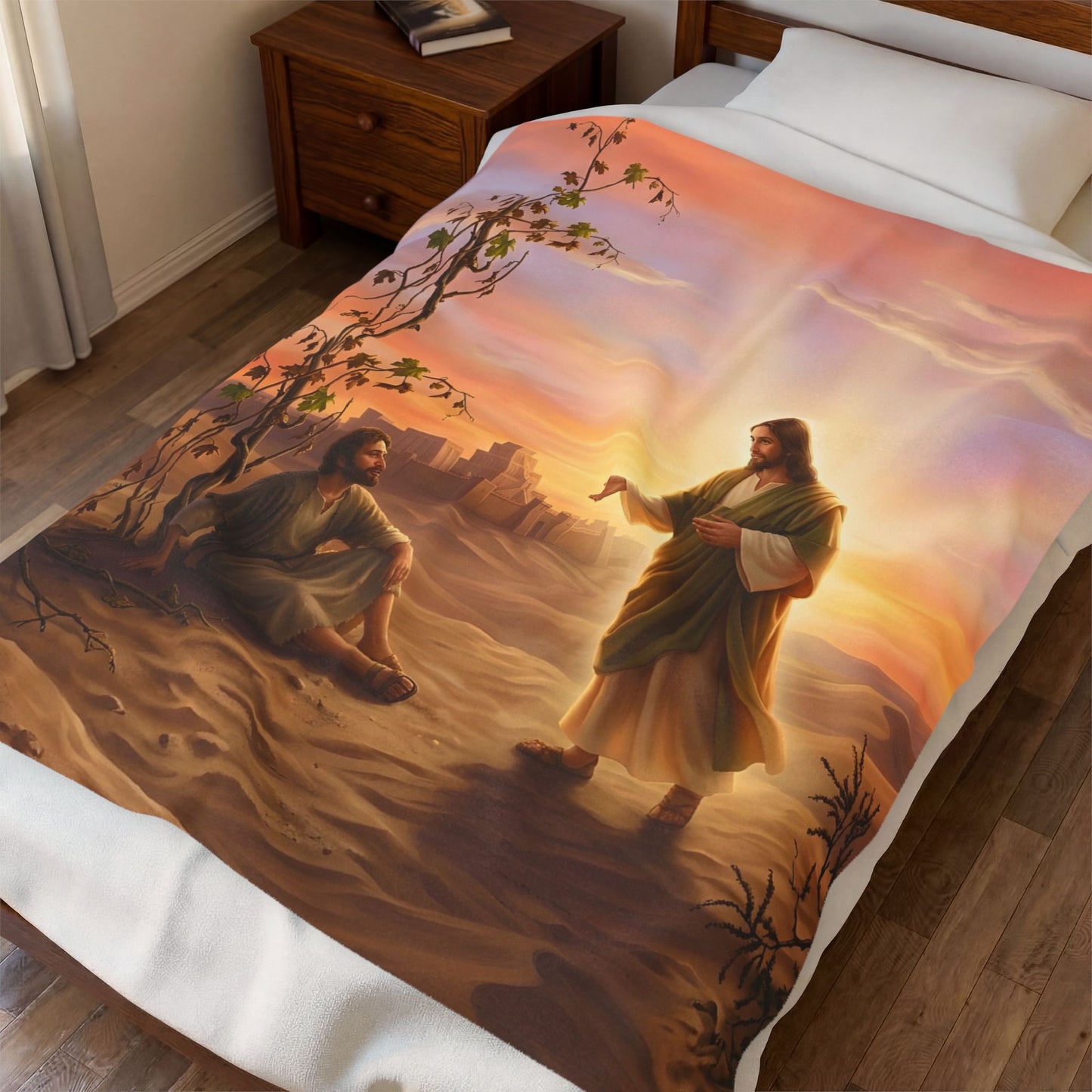 “Withered Vine - Jonah's Lesson in Mercy” - Plush Blanket