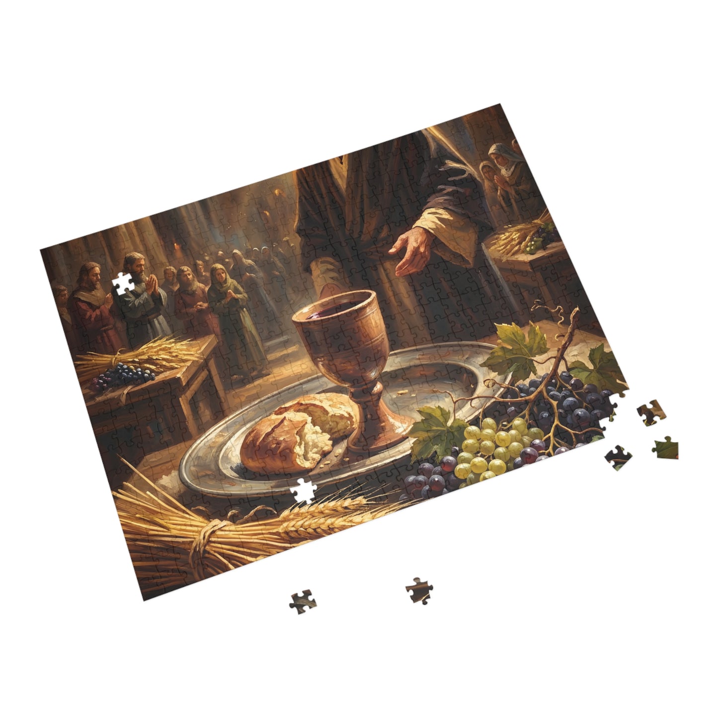 “The Harvest of Faith - Communion Still Life” - Jigsaw Puzzle