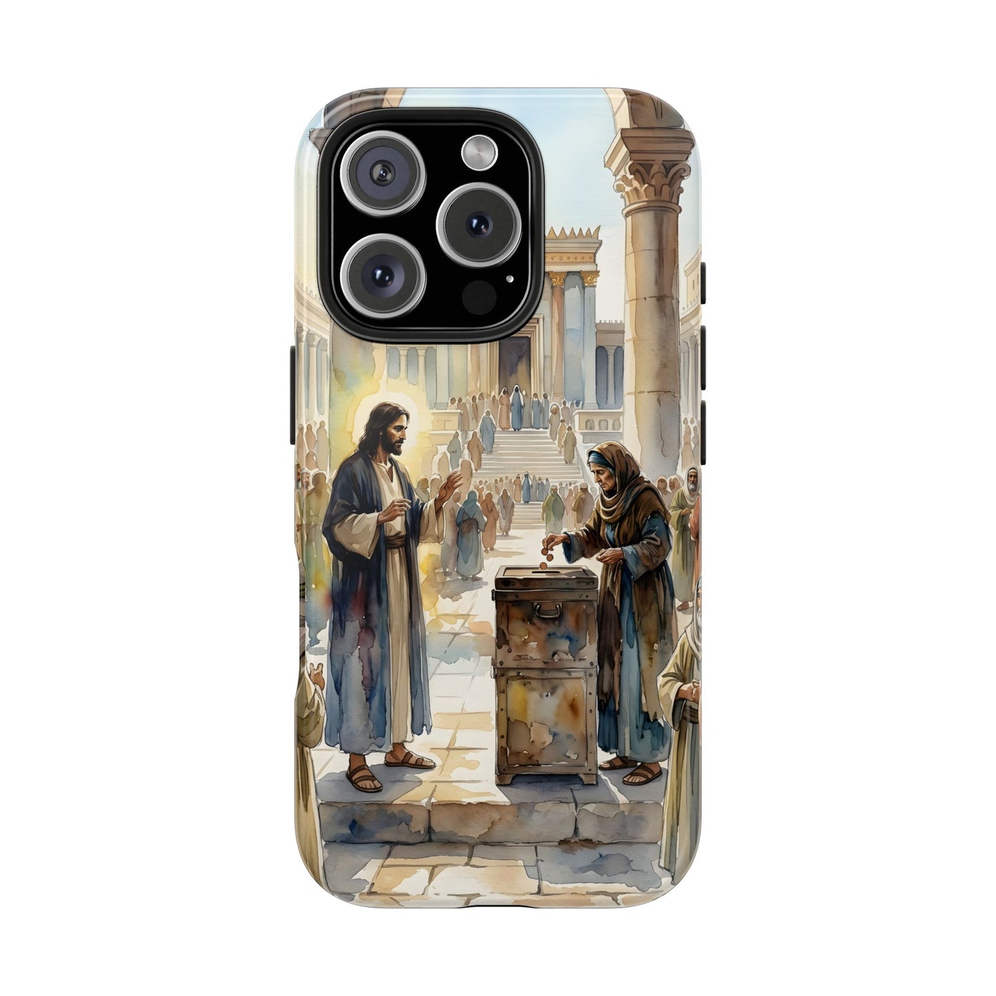 “Her Offering - The Widow's Mite at the Temple” - Phone Case