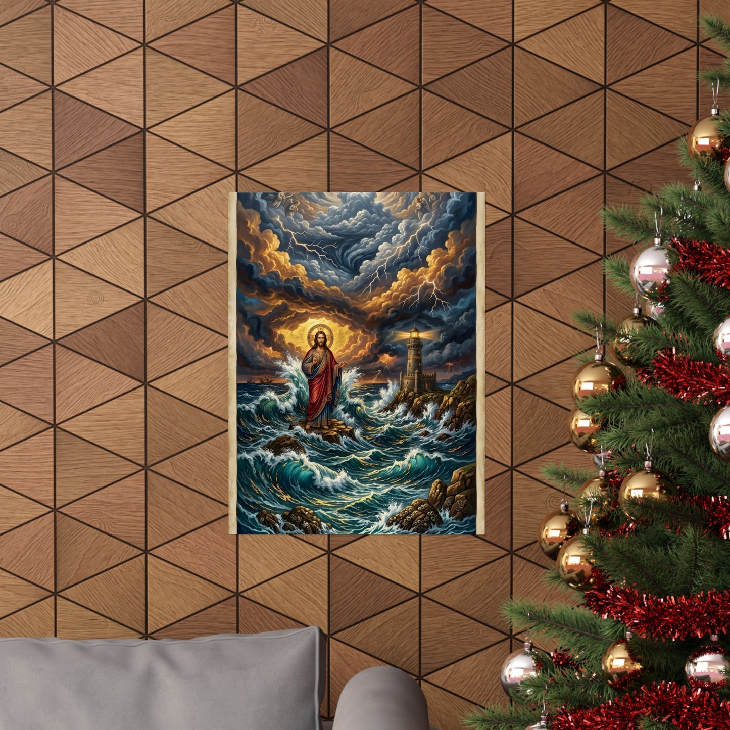 “Steadfast Hope - Lighthouse in the Storm” - Poster