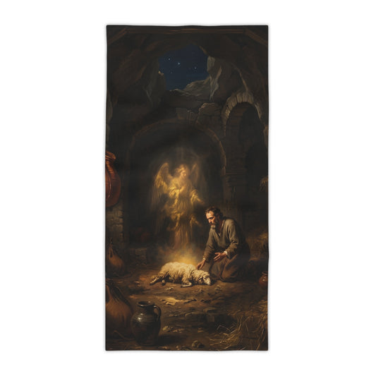 “Gideon's Fleece - Seeking Confirmation from God” - Beach Towel