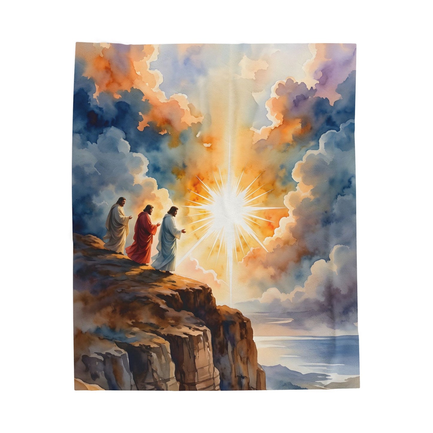“Behold His Glory - The Transfiguration of Jesus” - Plush Blanket