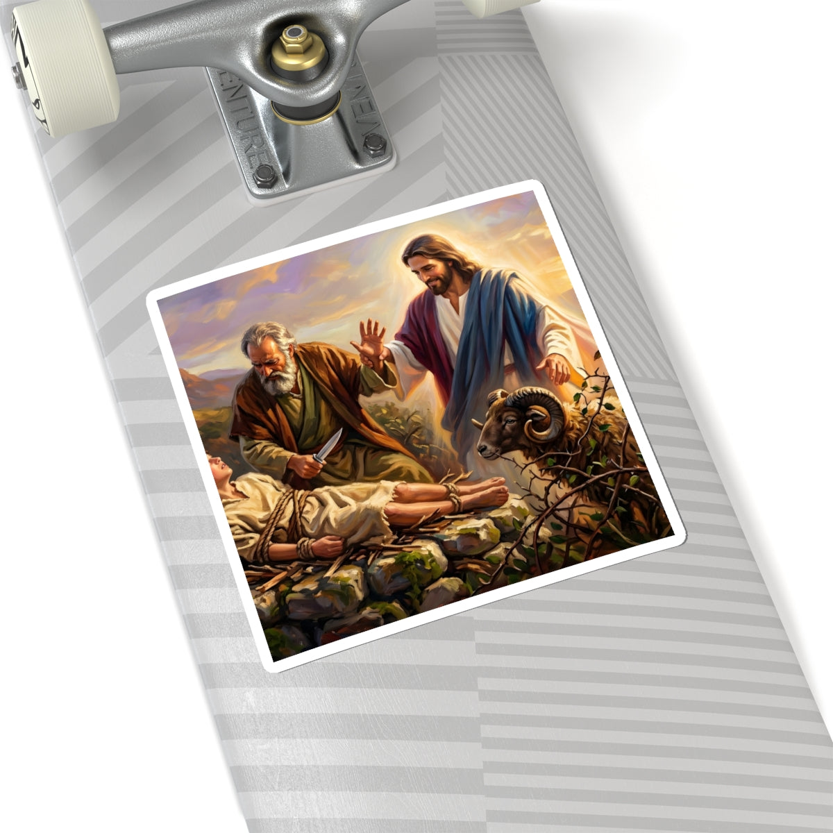 “The Lord Will Provide - Abraham and Isaac on Mount Moriah” - Sticker