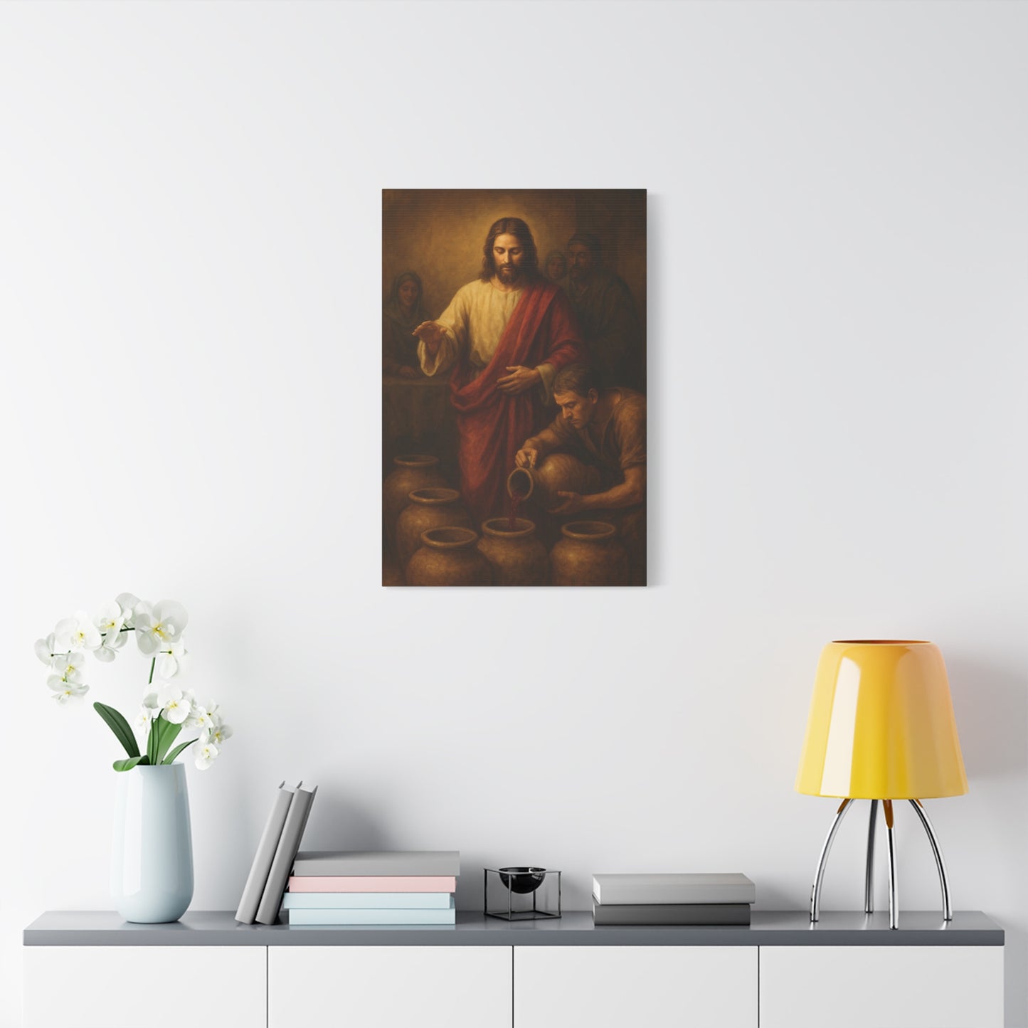 “Water into Wine – The First Miracle at Cana” - Canvas Art