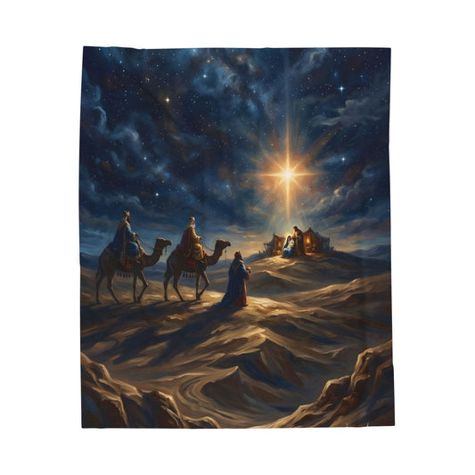 “Journey to the King - Wise Men Seek the Christ Child” - Plush Blanket