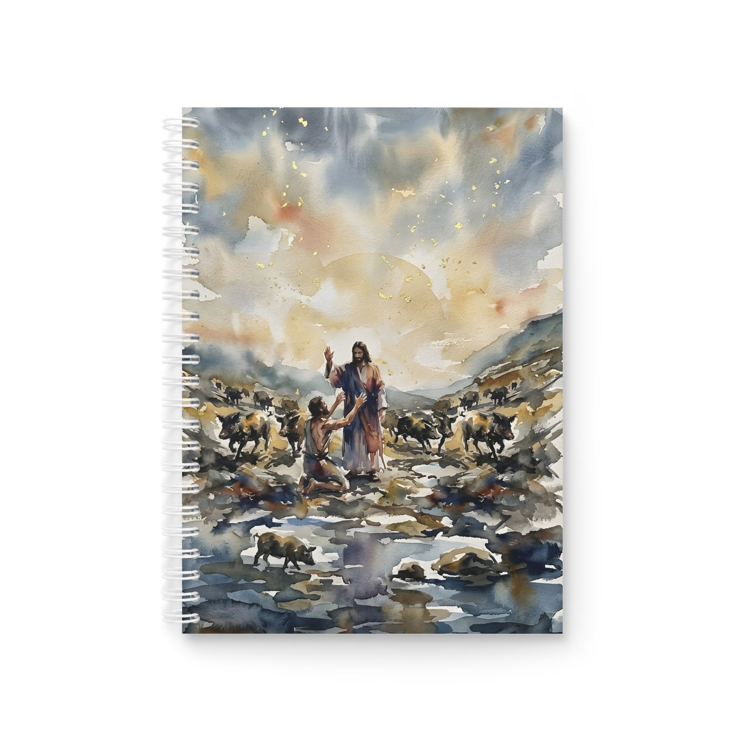 “Unchained - Jesus and the Demoniac” - Spiral Notebook