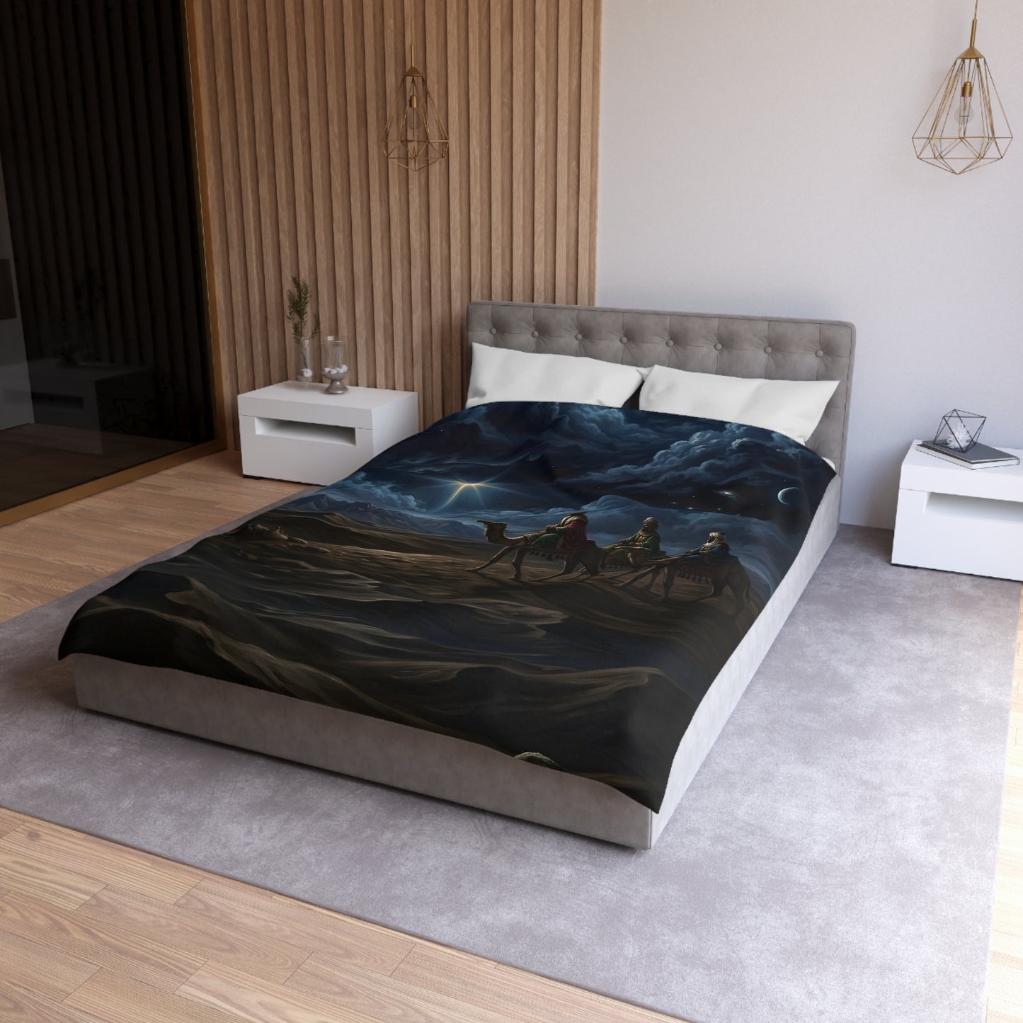 “Journey to Bethlehem - Wise Men Follow the Star” - Duvet Cover