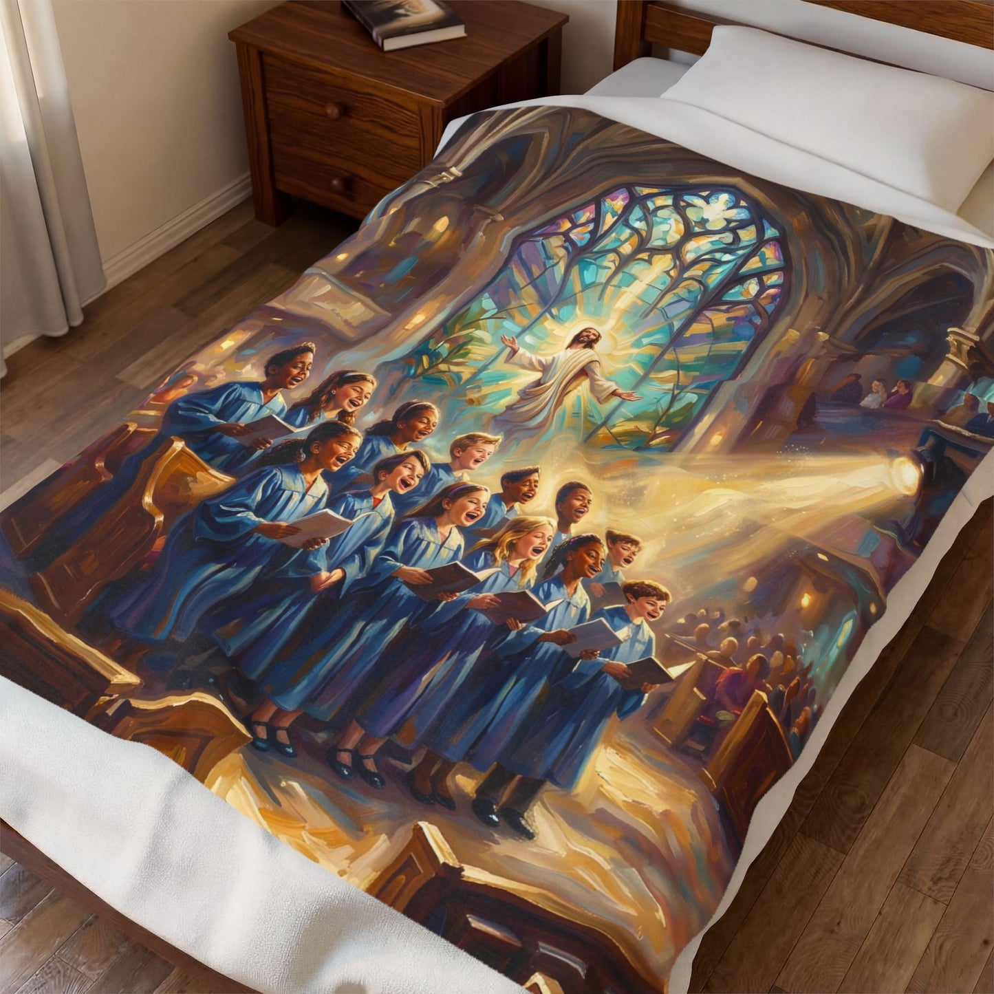 “Make a Joyful Noise - Children Sing Praise” - Plush Blanket