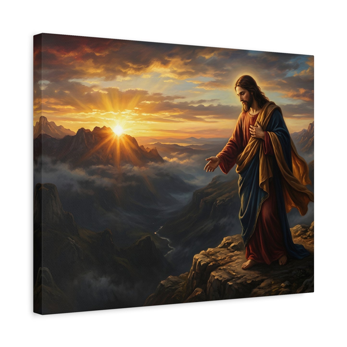 “Joy Comes in the Morning - Sunrise Over Dark Valley” - Canvas Art