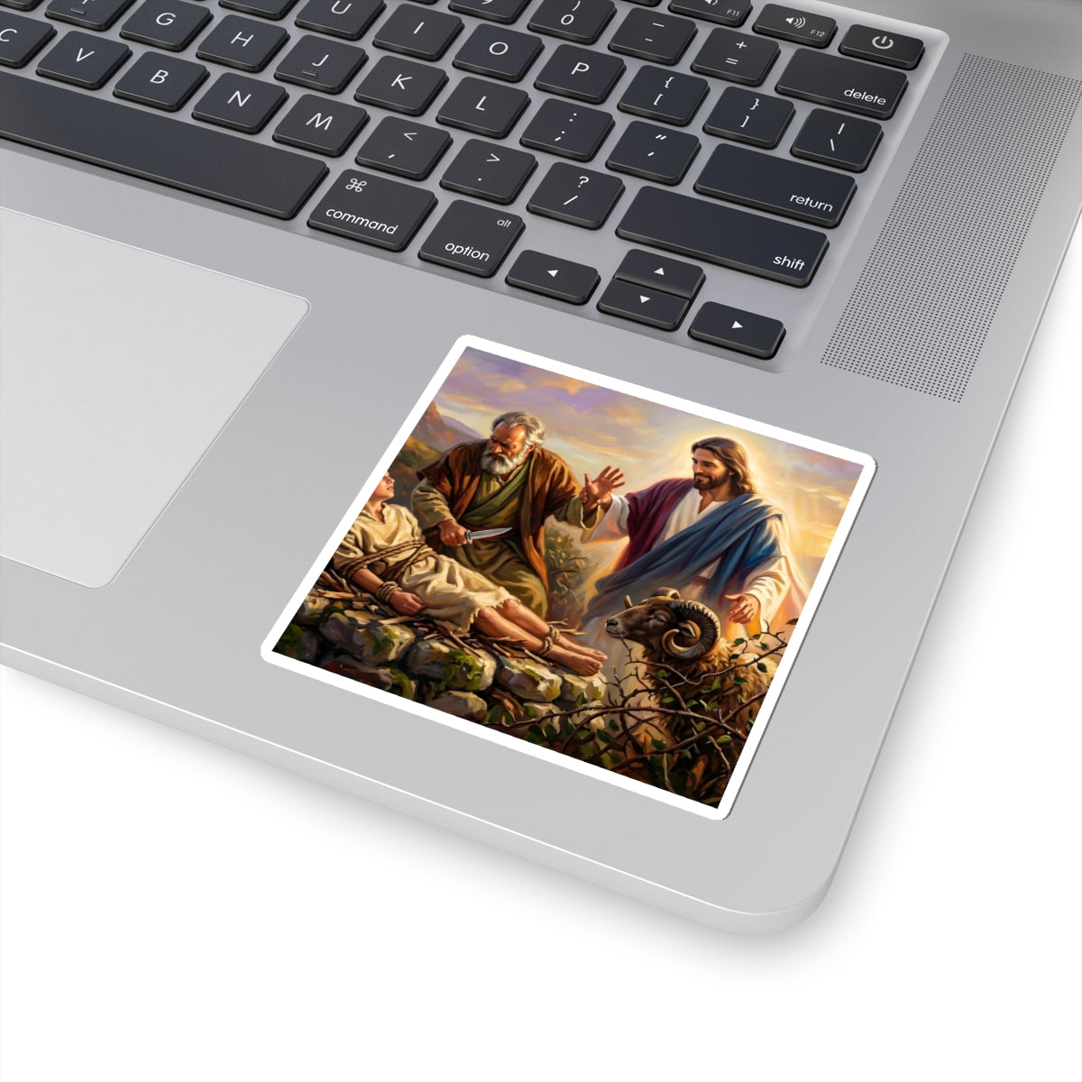 “The Lord Will Provide - Abraham and Isaac on Mount Moriah” - Sticker