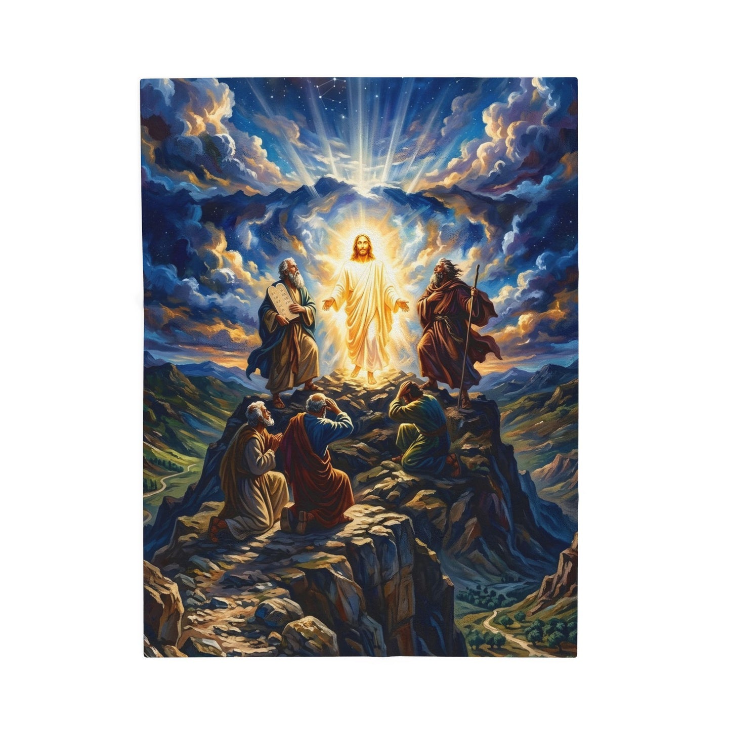 “Glorious Light - The Transfiguration of Jesus” - Plush Blanket
