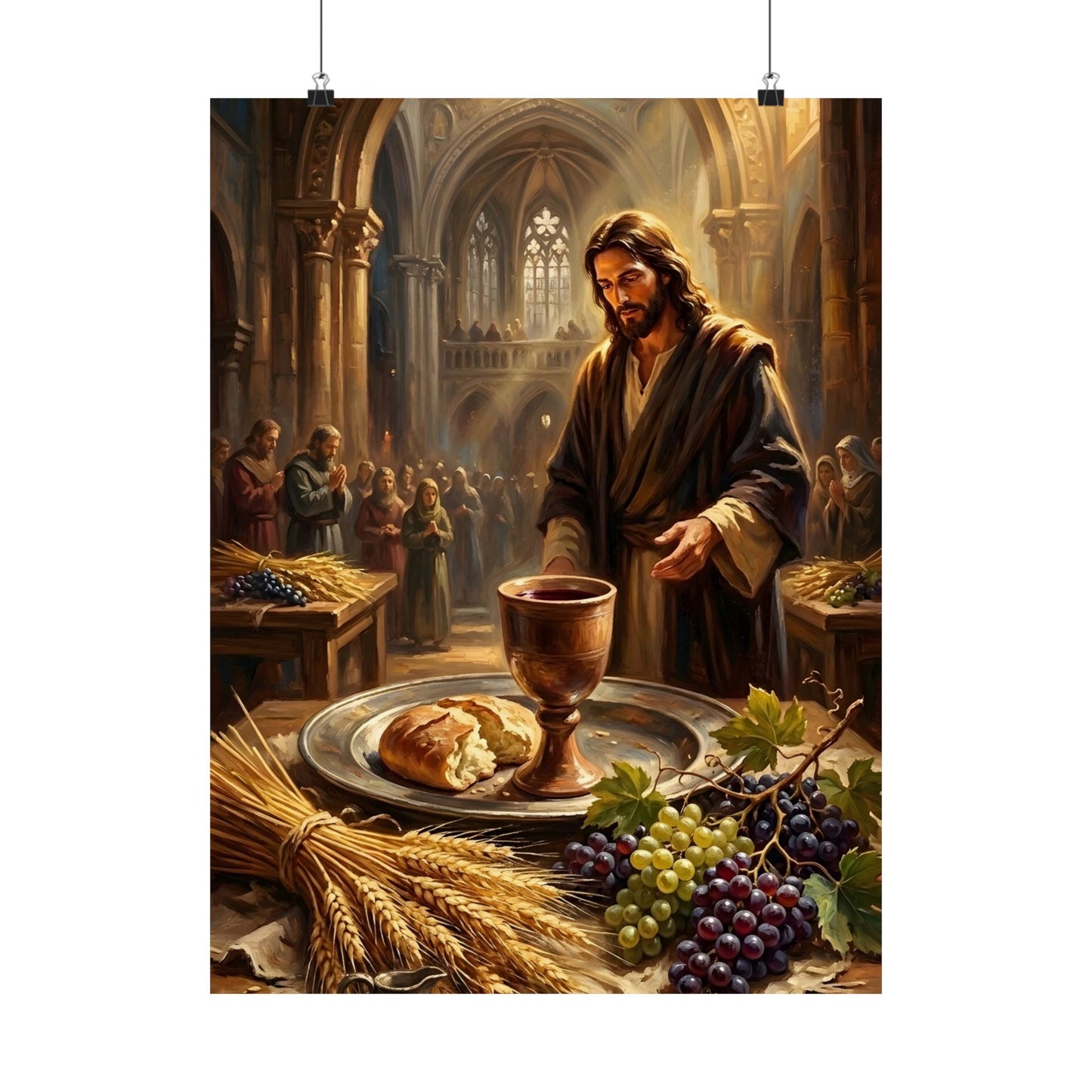 “The Harvest of Faith - Communion Still Life” - Poster