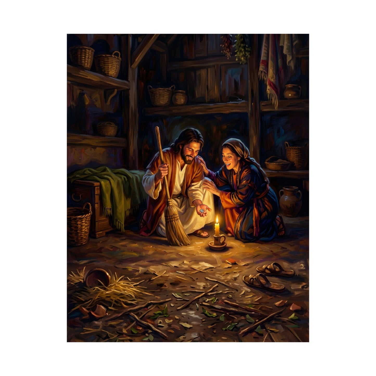 “Lost and Found - The Sweeping Woman of Luke 15” - Poster